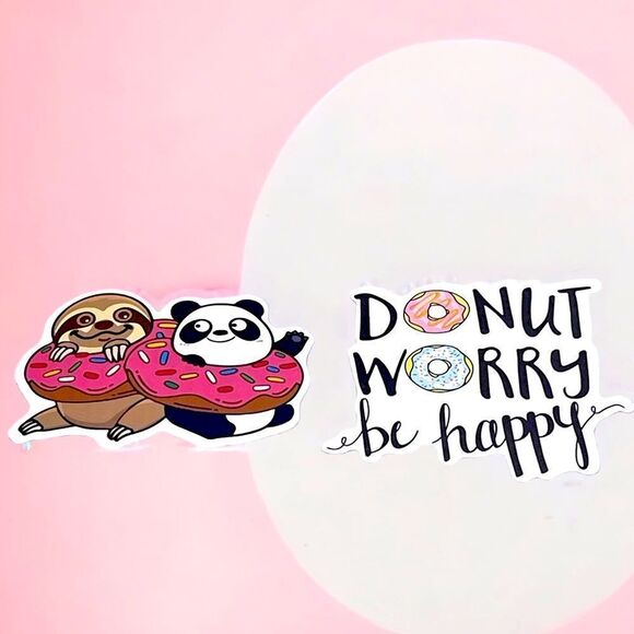 NWT Wool + Pepper Co. Donut Themed Sticker Pack (2) - Picture 1 of 1